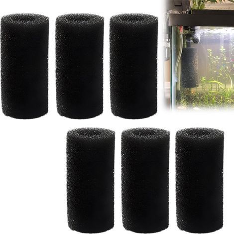 6 Pièces Filtre à Mousse Préfiltre pour Aquarium Accessoires de Filtration pour Aquarium Protège Contre l'Aspiration Accidentelle de Petits Poissons et Crevettes (80x40mm) (1/5)