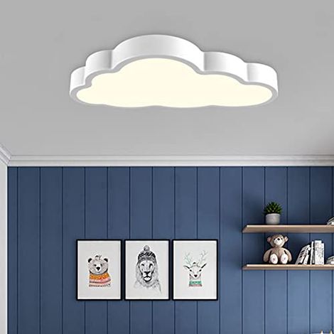 Plafonnier, plafonnier LED en forme de nuage de 50 cm, luminaire LED moderne en métal, lustre de plafond, 36 W (lumière chaude) (1/5)