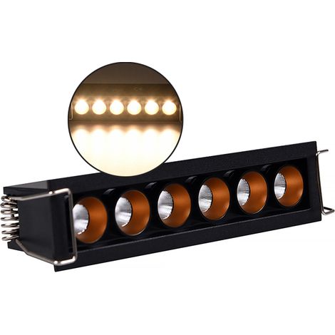 FARETTO LED RETTANGOLARE NERO DA INCASSO 11W LUCE CALDA PER CONTROSOFFITTI - ILLUMINAZIONE CON ALTA EFFICIENZA ENERGETICA E DESIGN MODERNO (1/5)