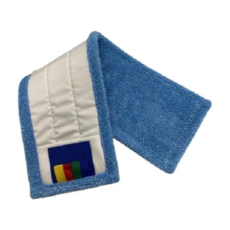 Frange microfibre bleue micro+ languettes et poches 50 cm