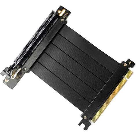 Câble extension carte graphique PCI-E 4.0 16X pleine vitesse adaptateur coudé 90 degrés 10cm (1/5)
