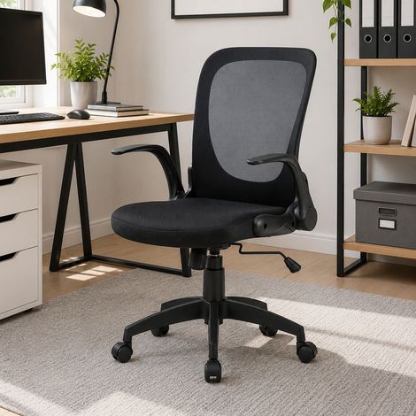 Bürostuhl mit Rollen - Schwarzer Bürosessel (1/4)