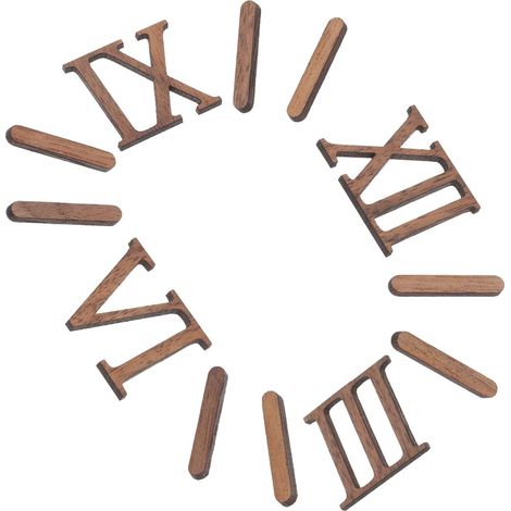 Kit d'horloge murale avec chiffres romains, kit d'accessoires d'horloge pour remplacer les chiffres anciens ou endommagés pour les horloges murales dans le salon, la chambre à coucher et la (1/5)