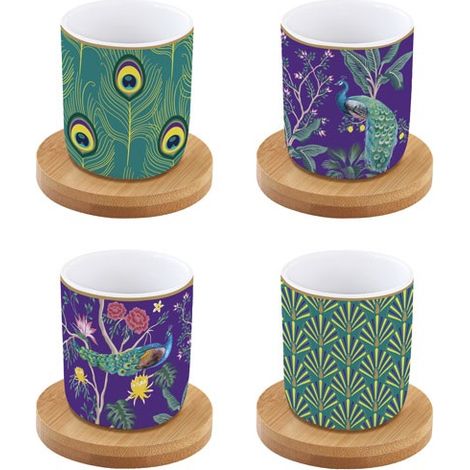 Geschenkset 4 Kaffeetassen 11 cl - Imperial Peacock - Easy Life