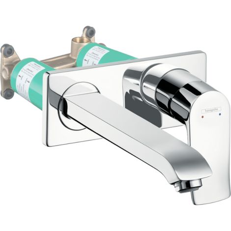 Mitigeur lavabo mural HANSGROHE Metris + corps encastré Economie d'eau