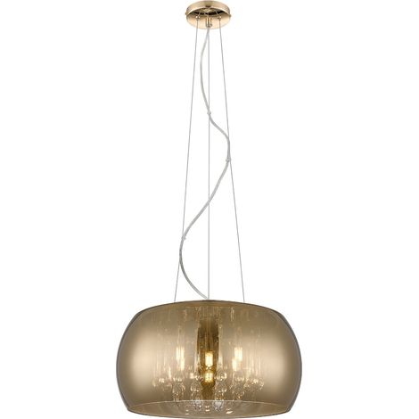 Suspension verre doré glamour CRYSTAL Zuma Line Ø40 5xG9 (1/5)