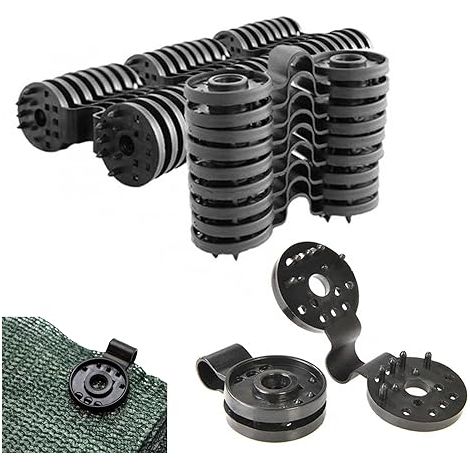 QAZQA Clip de Tissu d'ombrage de Fixation pour Brise Vue Clip spécial avec œillet Fixation Brise Vue occultant Toile clôture toile coupe-vent, filet coupe-vent, filet d'ombrage, attaché et suspendu,30 (1/5)