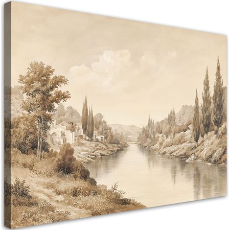 Tableau déco Paysage sépia Nature 100x70 (1/5)