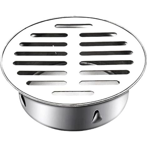 Siphon de Sol en Acier Inoxydable Rond Siphon de Sol Anti-Blocage pour Balcon, Couvercle de Siphon de Sol (1/5)