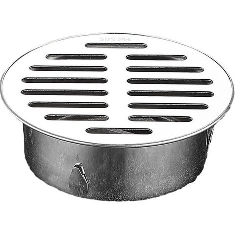 Siphon de sol rond en acier inoxydable avec grand diamètre 110 mm