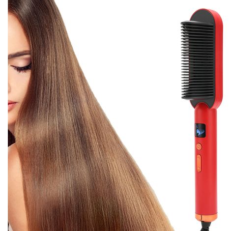 Glättungsbürste mit Negativ-Ionen, Verbrühungskamm, Heizbürste, Lockenstab für den professionellen Salon- und Heimgebrauch, 220-V-EU-Stecker (1/5)