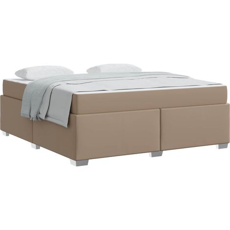 Maison Exclusive - Bettrahmen mit Matratze Cappuccino 180 x 200 c