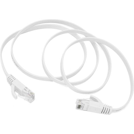 Câble Ethernet CAT6 Gigabit 8 conducteurs à paires torsadées, fil de cuivre plat, 1 mètre (1/5)