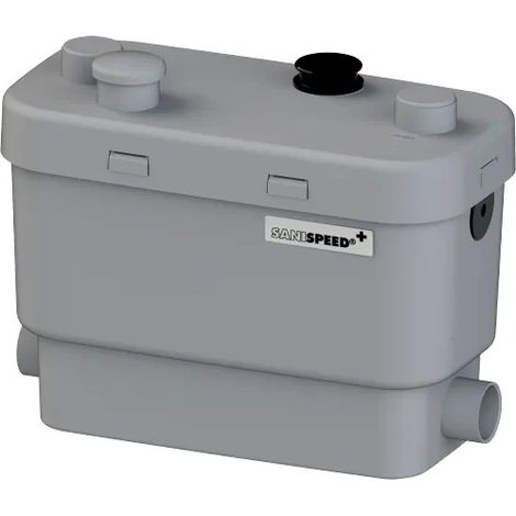 SFA - Bomba de elevación Sanispeed+ - 4 entradas - Alto caudal - Activación baja - Silenciosa (42 dB) - Compatible con descalcificador de agua - 36,7 x 32 x 18,8 cm - 400 W - Fabricada en Francia