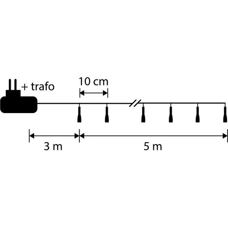 Luca Lighting Lumières de sapin de Noël Brun foncé H3xl0.5xL500cm (1/2)