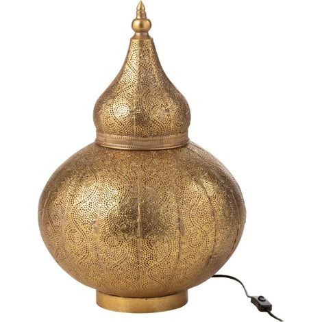 Lampe à Poser en Métal "Aladin" 59cm Or (1/5)