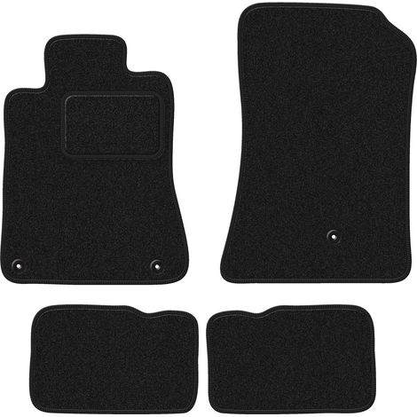 Alfombrillas de terciopelo para coche: Mercedes SL R129 roadster (1998-2002) antracita (1/5)