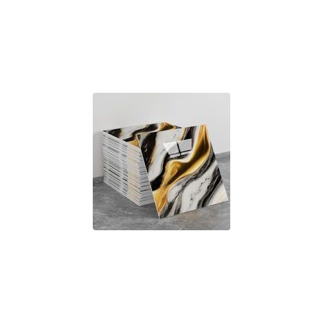 (10 pezzi, 30×30 cm, Q066) Adesivi murali autoadesivi per piastrelle, effetto marmo, decorazione murale, materiale PET, adatti per cucine, bagni, caminetti e lavanderie. - Crezuo