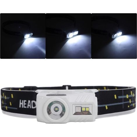 Lampe frontale rechargeable à LED brillantes pour la randonnée, avec chargeur USB, pour l'extérieur, (1/4)