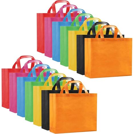 Sacs de courses non tissés portables lot de 21 multicolores