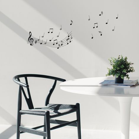 Sticker mural musique Farandole 68 cm X 24 cm - Décoration murale décorative Notes de musique (1/2)