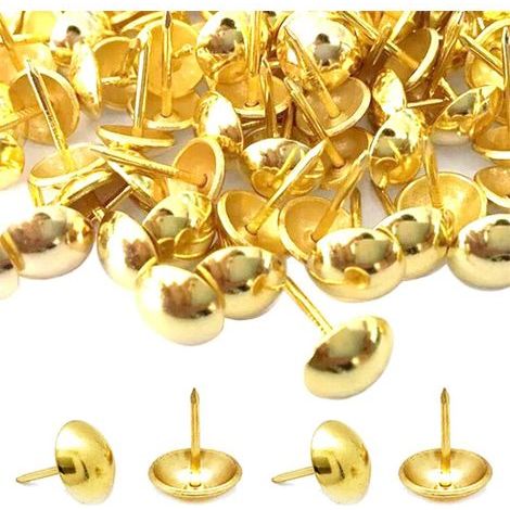 500 Stück Polsternägel, robuste 17 x 11 mm bronzefarbene Zierpolsternägel, Retro-DIY-Polsternägel für Möbel, Sofas und Vintage-Sessel