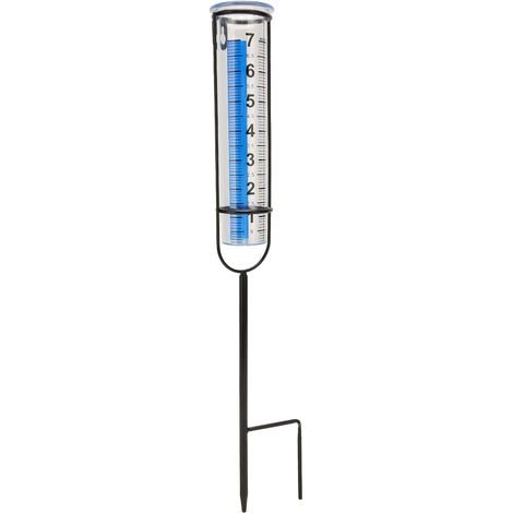 Jauge de précipitations 7 pouces avec support pour extérieur, jardin et terrasse - Pluviomètre détachable pour pelouse