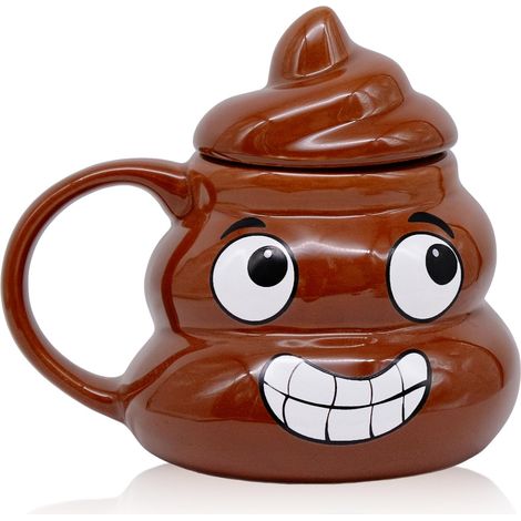Mug créatif, mug à café en céramique 3D de forme unique et amusante, avec couvercle, capacité de 400 ml. (1/4)
