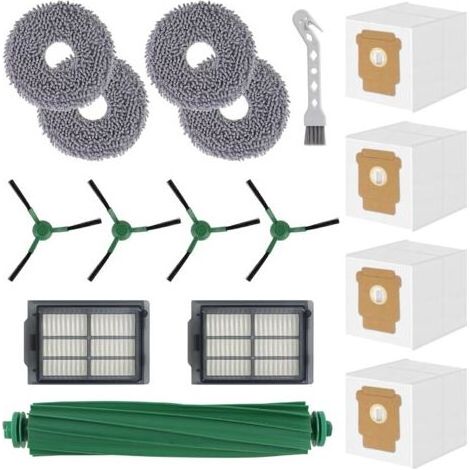 1 Zubehörset für iRobot Roomba Plus 405 Combo und 505 Combo: 1 Hauptbürste, 2 Filter, 4 Seitenbürsten (1/5)