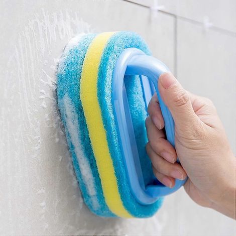 Brosse de nettoyage, brosse de nettoyage multi-usages robuste pour sols et carrelages, éponge de nettoyage en plastique (1/5)