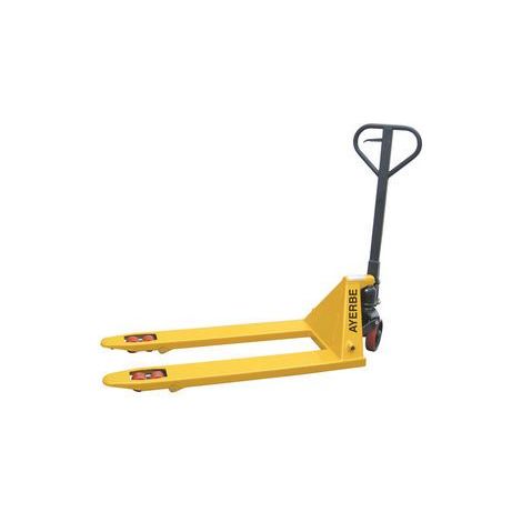 Transpalette manuel 2500 kg Ayerbe 580710 avec roues Vulkollan et galets PU