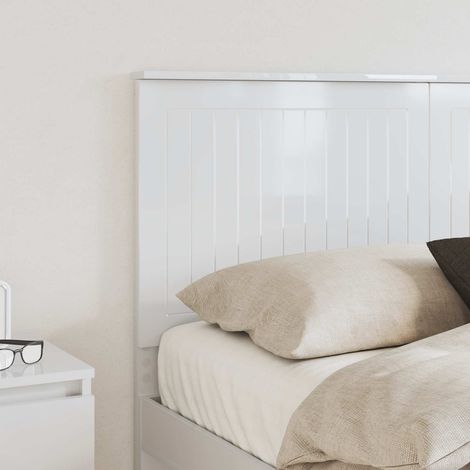 Maison Exclusive - Testiera con testiera Bianco Lucido 140 cm Legno multistrato