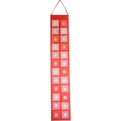 Riffelmacher Adventskalender Tower Rot & Weiß zum Aufhängen 130 cm - Filz