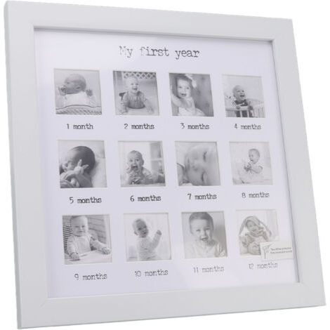 Cornice portafoto per il primo anno del bambino, 12 mesi, neonati, ricordi, foto per la collezione di ricordi. (1/5)