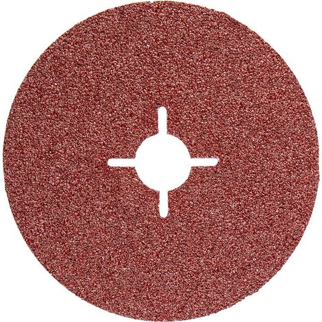GRAPHITE LOT DE 3 DISQUES ABRASIFS FIBRE, DISQUE DE FIBRE 125, GRAIN K40/60/80/100/120, POUR PONCER MÉTAL, ACIER, PLASTIQUE, BOI (1/2)