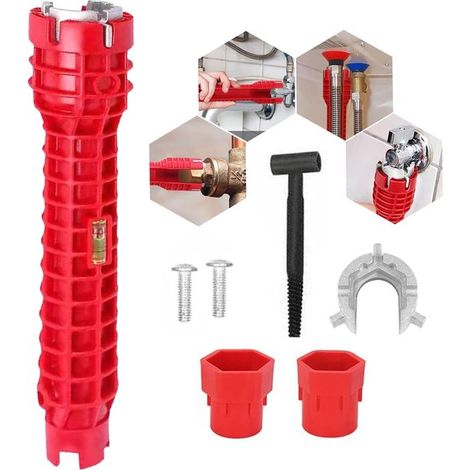 Chiave per lavandino, chiave per lavandino, chiave per sedile WC e rubinetto, chiave doppia, chiave per lavandino, chiave per rubinetto (1/5)