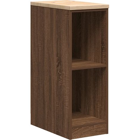 Armoire de rangement polyvalente garage 30 x 51 x 85 cm en bois pin marron (1/5)