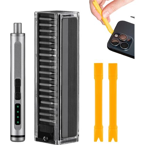 Tournevis Électrique à Batterie Rechargeable, Magnétique, à Couple Précise Tournevis Électrique Sans Fil pour Construction, Perçage, Couple à Cliquet, Électronique, (1/5)