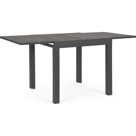 Tavolo "Cliv" allungabile struttura in alluminio verniciato a polvere per interni -Bianco / 80/160 x h 75 cm (1/4)