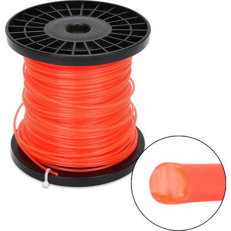 TolleTour Mähfaden 100M Rund/Stern/6-skant Trimmerfäden Ersatz 2mm Orange