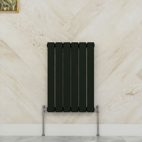 SKY Bathroom 600x408mm Single Black Horizontal Flat Panel Radiator Designer Central Heating Radiator (1/5)