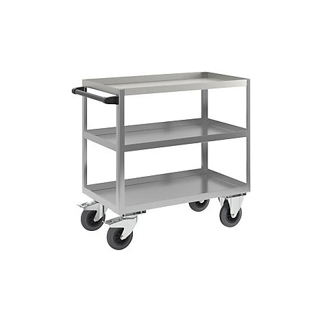 Carro de transporte de acero inoxidable  L x A 900 x 500 mm 