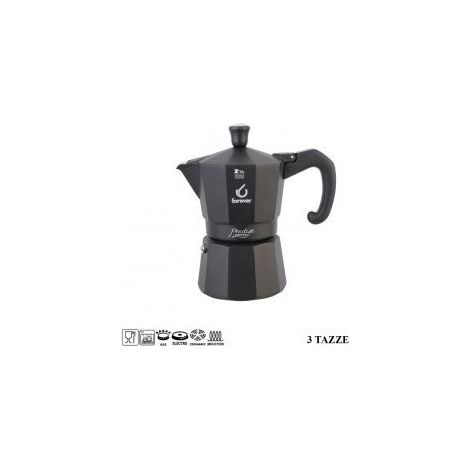Caffettiera Miss Moka Presso Industriale Nero Tazza 3 Forever