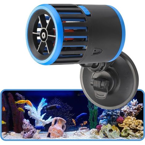 Pompe de Brassage pour Aquarium, 7000L/H 10W 360 ° Pivotant Aquarium Wave Maker, Wavemaker Pompe avec Ventouse, Pompe Brassage Aquarium pour d'eau Douce Et Salée (1/5)
