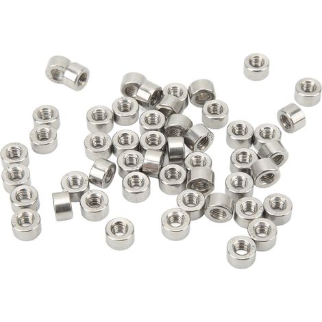 M5 x 0,8 zylindrische Anschlussmutter, 50er-Packung, Edelstahl, 6 mm Länge, Innengewinde für Wartungs- und Reparaturarbeiten (1/5)