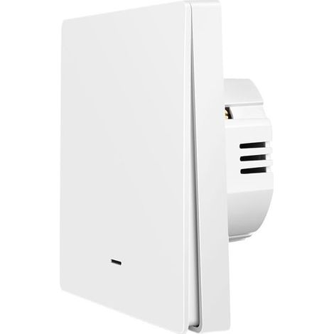Interruptor de pared inteligente con pulsador, control inalámbrico del neutro, temporizador remoto mediante aplicación (1 botón, neutro inalámbrico) (1/5)