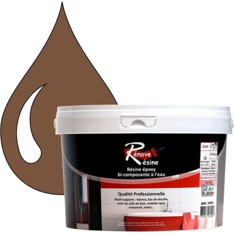 Peinture Résine - Rénove Résine 0.5L - Brun beige - Mat - Multi-supports (Faïence, Carrelage) (1/4)
