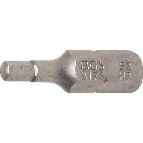 Embout 25 mm 6,3 mm (1/4) - Six Pans Intérieurs 3 mm - Précision et Robustesse, Acier - D-Work