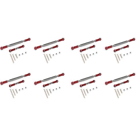 tendeurs de biellettes de direction réglables en métal compatibles avec les chenilles télécommandées MN D90 D99 MN-90 FJ-45 112 (rouge FDQ) (1/5)