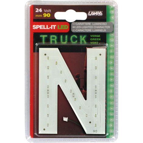 Spell-It Led, 90 mm, 24V - Verde - N